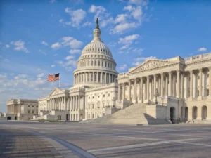 The capital building in Washington D.C., The government only encourages clean air but does not mandate it, but that needs to change.