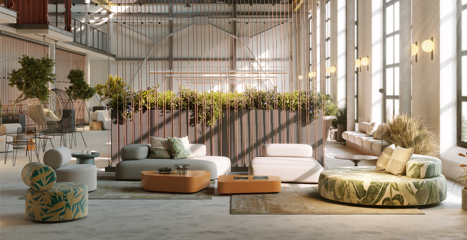 Contemporary designed building with stylish furniture. Air quality in buildings should be controlled with the same care as interior designers use to design spaces within building classes.